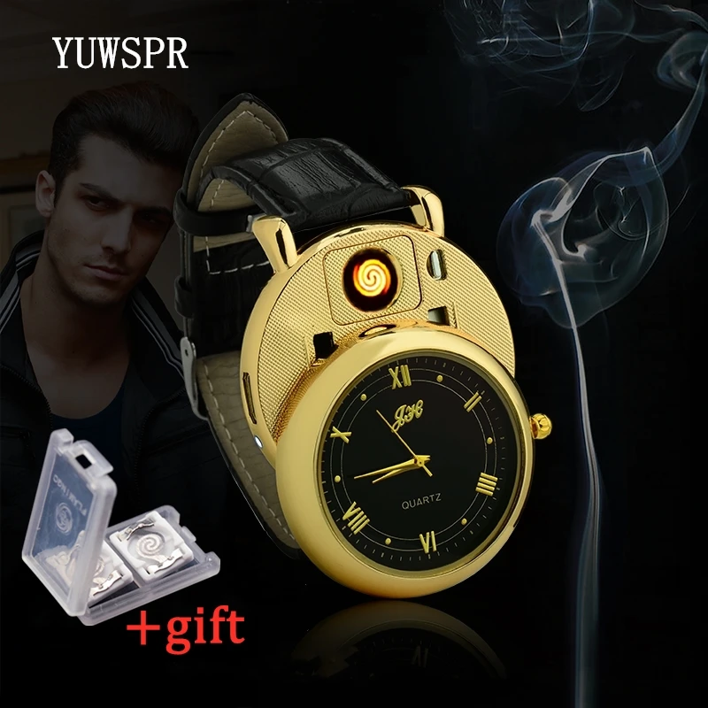 Часы в виде прикуривателя кварцевые часы с USB зарядкой сменные нагревательным