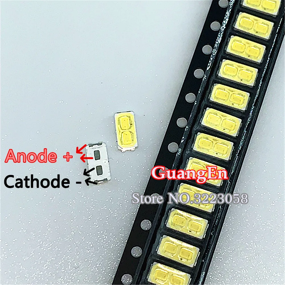 1000 шт. для LG SMD СВЕТОДИОДНЫЙ 6030 6 в 1 Вт двойные чипы холодный белый подсветки