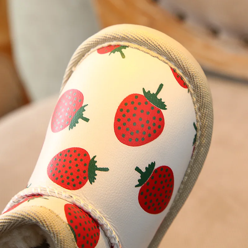 Новинка зимние сапоги для малышей Теплые ботильоны маленьких девочек детская