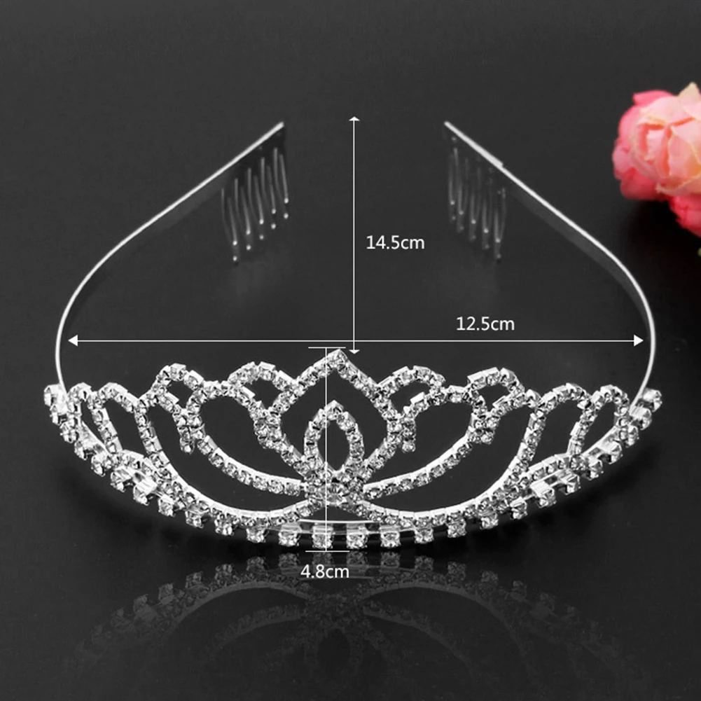 

Elegant Women Shiny Rhinestone Crown Tiara Headband Wedding Party Prom Jewelry Hair Accessories for Girls