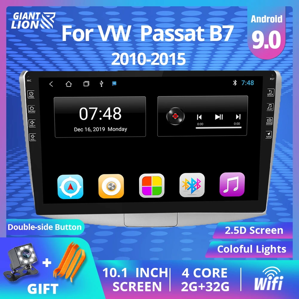 Автомагнитола мультимедийный плеер для VW Volkswagen Passat B7 B6/Magotan 2010 2015 2Din Android 9 0
