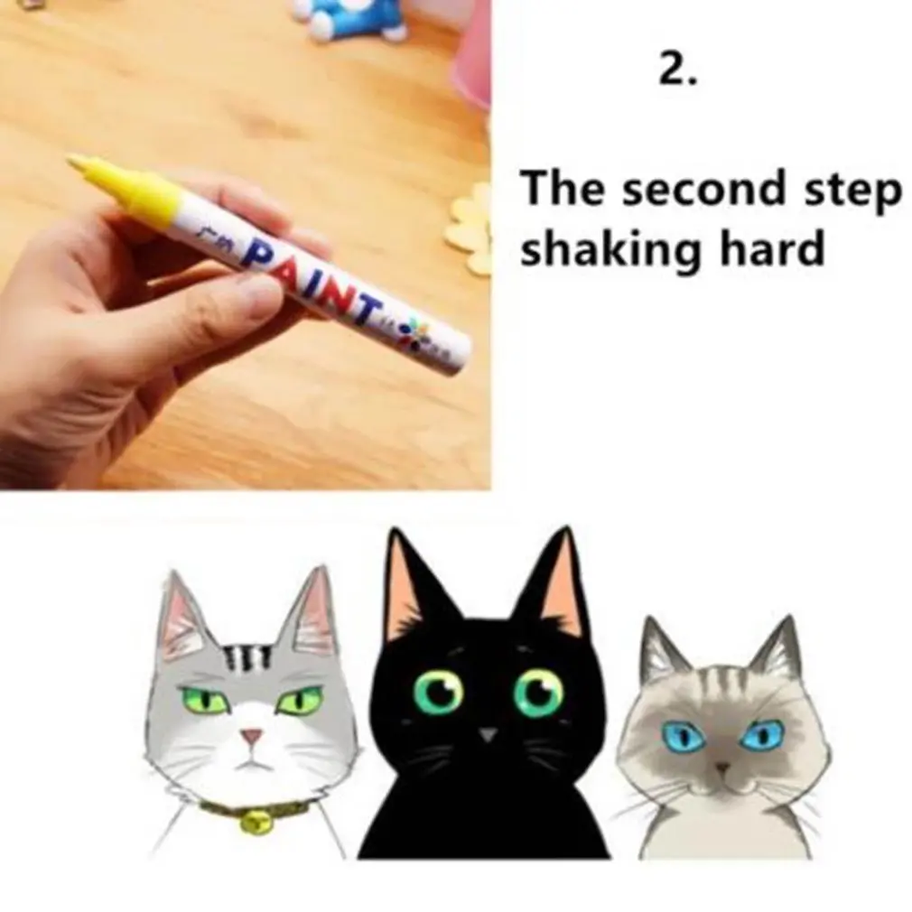 

Portable Smooth And Comfortable Write Smoothly Color Pen Tire Rubber Metal Permanent Paint Graffiti Scratch Mark Pen