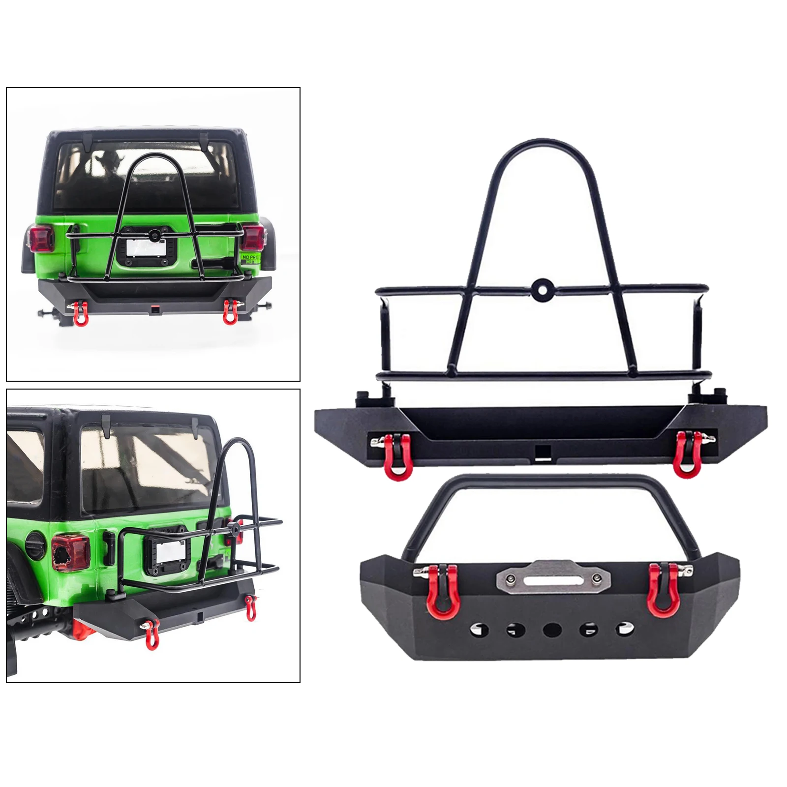 

Передний/задний бампер RC с скобами для SCX10 90046 SCX10 III RC Crawler
