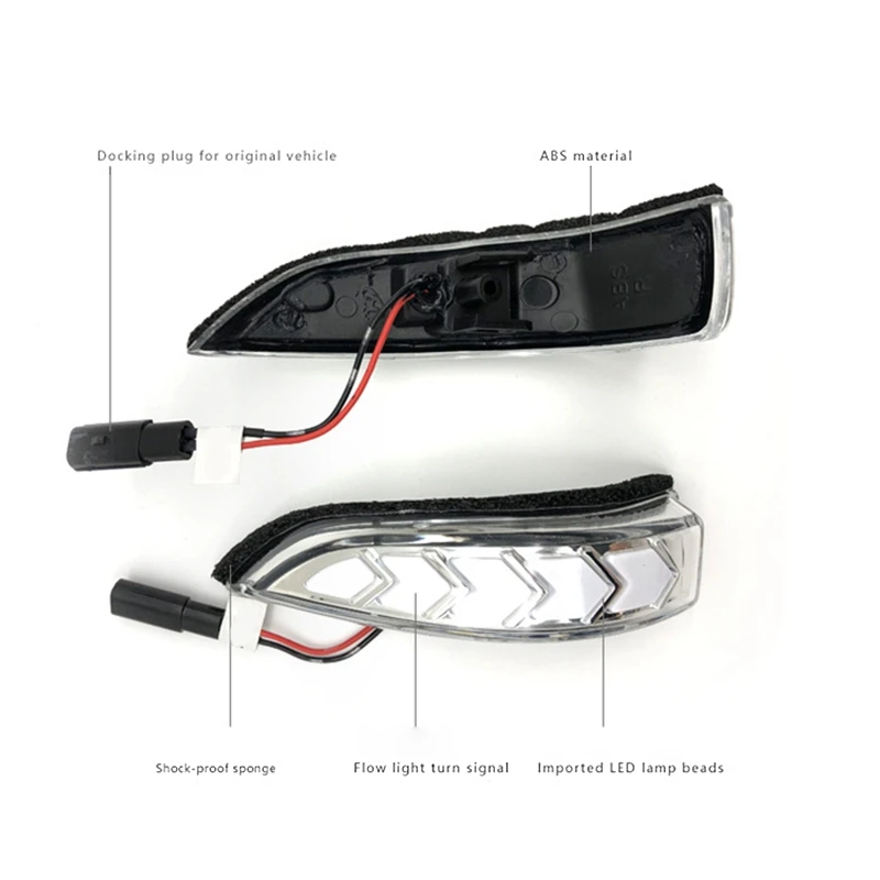 

LED Turn Signal Light For-Toyota Corolla Rear Bumper Dynamic Brake Warning Light 2Pcs