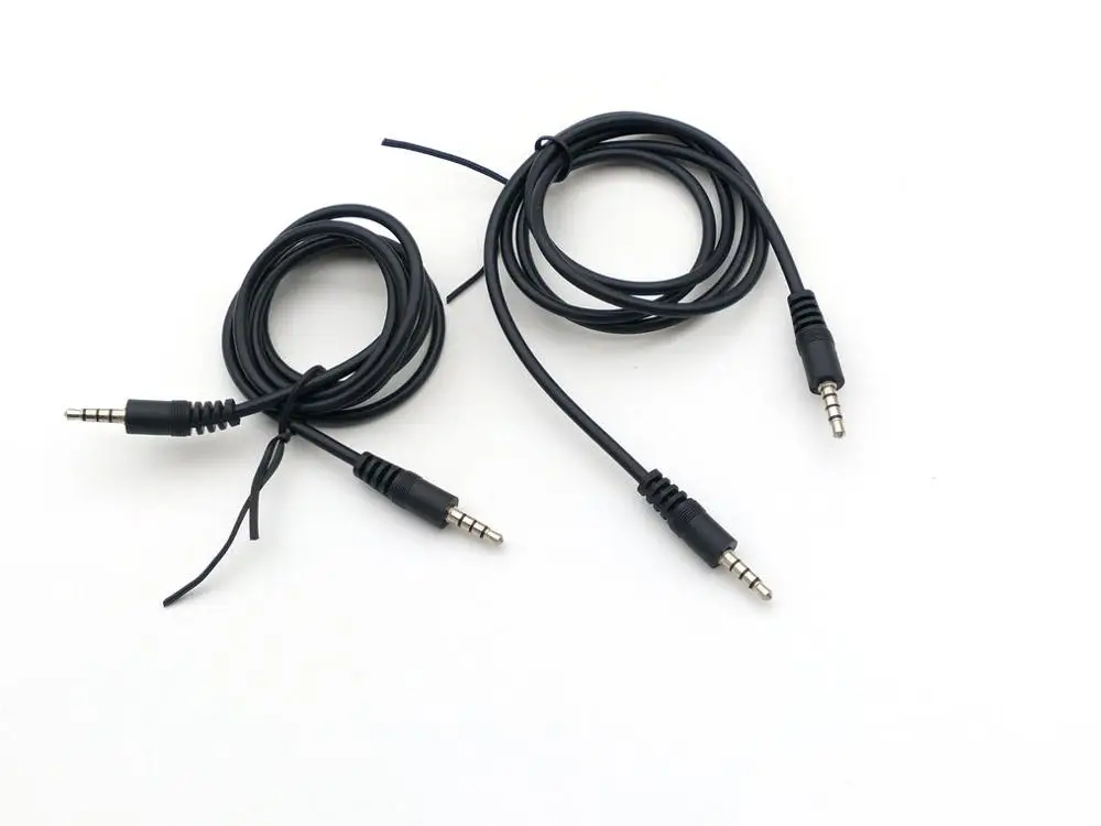 2 шт. 1 м 4-полюсный 3 5 мм мужской мини-разъем аудио соединительный кабель |