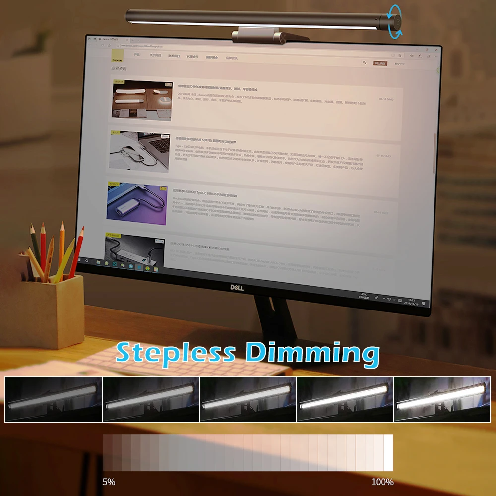 Настольная лампа для чтения с питанием от USB 5 В регулируемый светодиодный экран