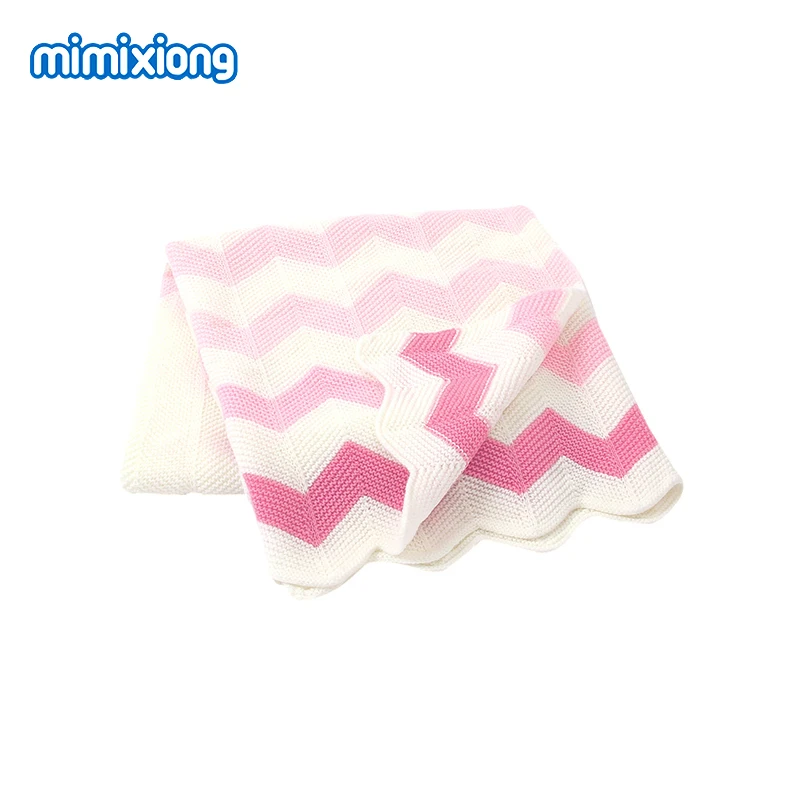 

Baby Blankets Newborn Breathable Stripe Knitted Infantil Swaddle Wrap Blanket 100*80cm Toddler Kids Outdoor Throw Playing Quilts