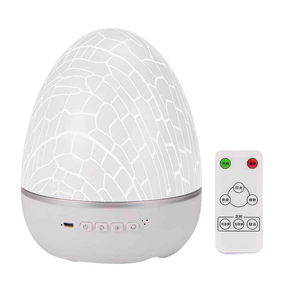 

3in1 Egg Shape Starry Projection Night Light Music Player Christmas Decor Rotatable Dimmable Nursery Night Lamps Children Gifts