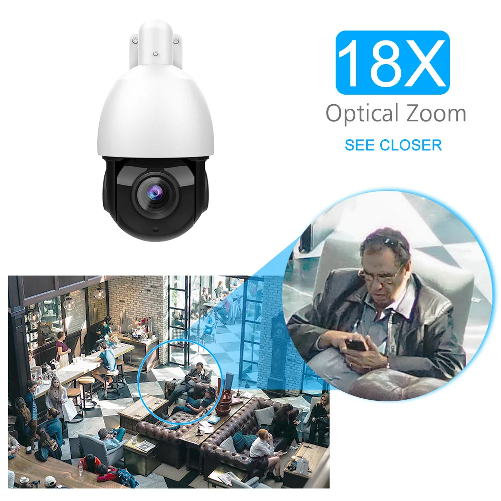 

Hikvision CCTV Kit PTZ IP Camera Kit 18X Optical Zoom Hikvision 4CH NVR DS-7604NI-k1/4P Video Surveillance CCTV System