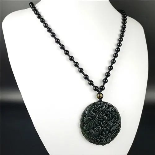 Ожерелье с подвеской в виде дракона Феникса сертифицированное китайское