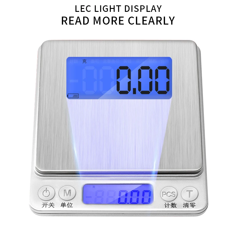 Точные весы для ювелирных изделий с ЖК дисплеем 0 01/0 1 г 500 г/1/2/3 кг электронные чая