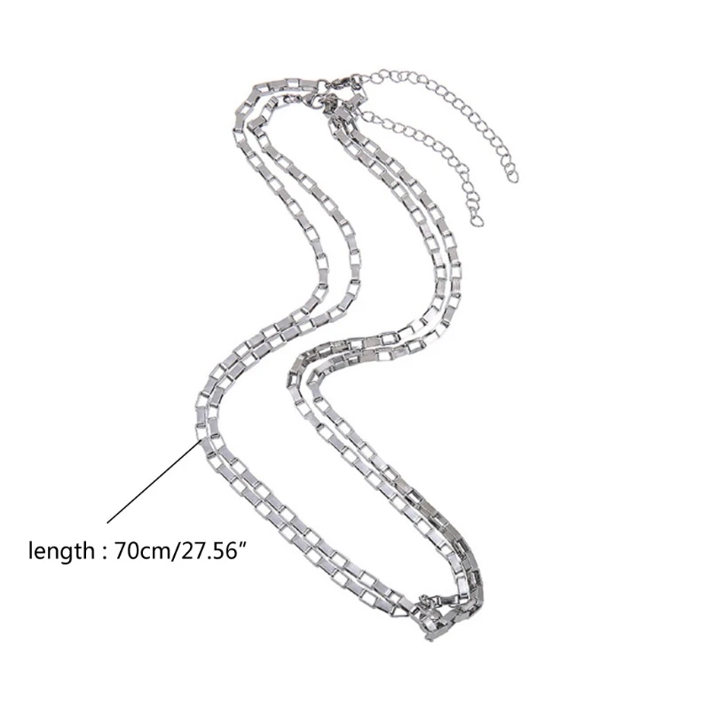 

2Pcs Stainless Steel Boyfriend Girlfriend Relationship Necklace Love Magnetic Long Distance Link Chain Necklace Jewelry