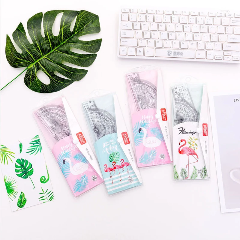 4 шт./компл. новая мультяшная прямая Линейка транспортир для студентов