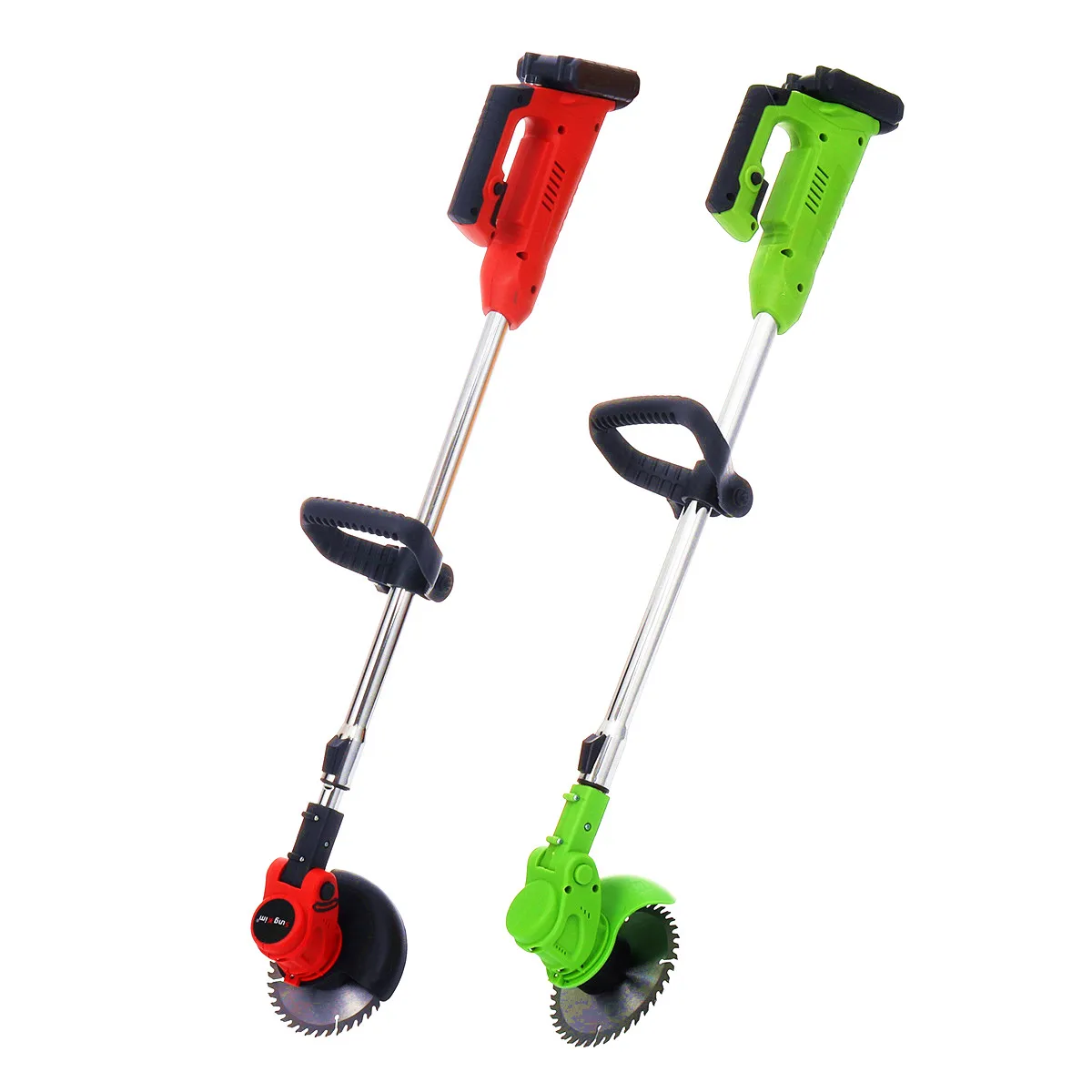 

21V Cordless Grass Trimmer Adjustable Electric Lawn Mower Garden Pruning Cutter Power Garden Tools 2 x 2000mAh Battery Charging