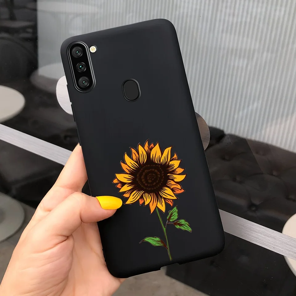 Flower Silicone Case For Samsung Galaxy A11 A21s A41 A51 A71 A01 Core A01 M11 Back Cover For Samsung A01 Core A 01 Phone Cases
