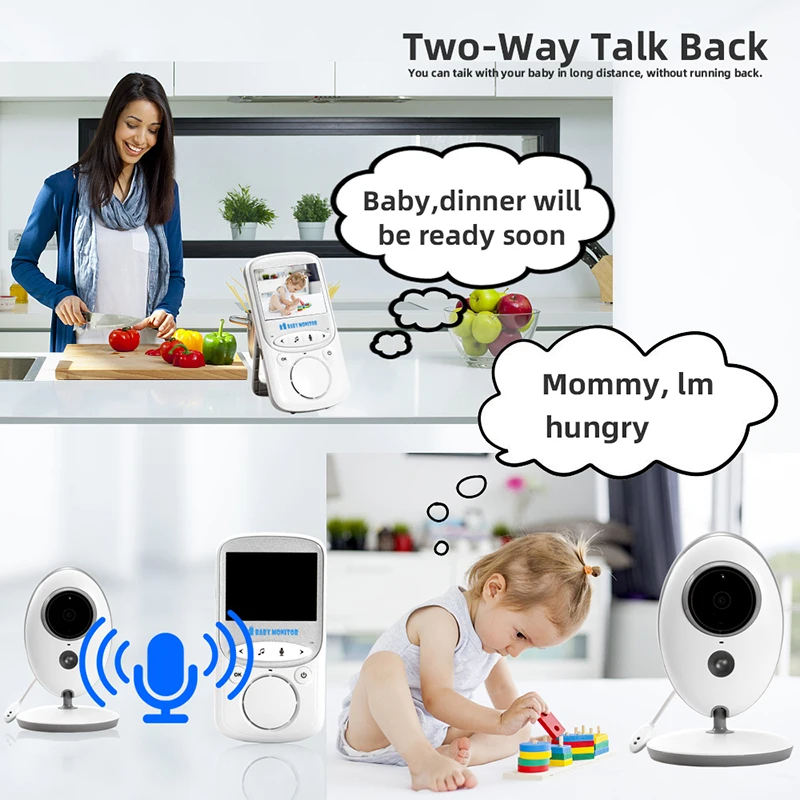 VB605 Беспроводной видео Видеоняни и радионяни 2 4 дюймов мини Камера ГГц домофон