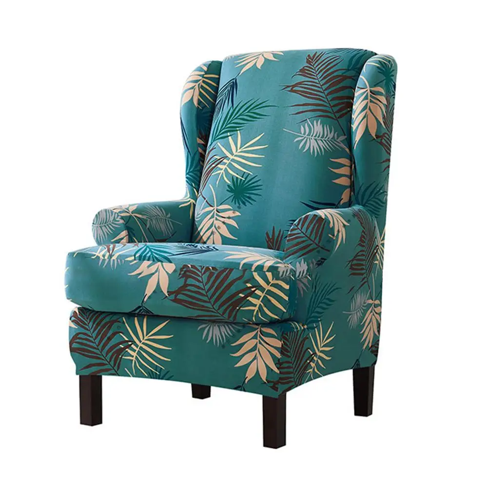 2 шт Крыло чехол для кресла Wingback крышка печатное кресло стрейч протектор