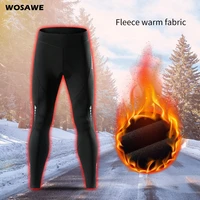 wosawe winter bike pants men women thermal warm long cycling pants fleece reflective windproof mtb sports bicycle trousers