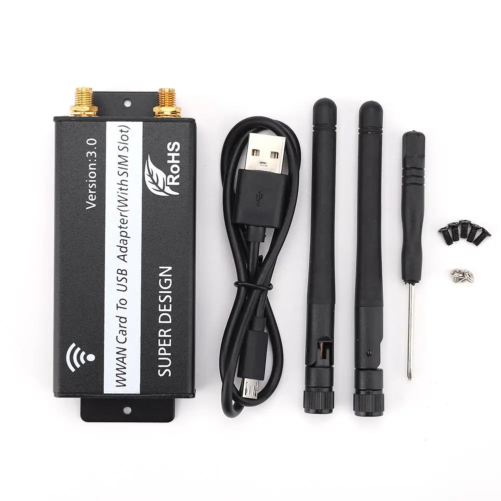

Wireless PCI-E to USB Adapter with Sim Card Slot for WWAN/LTE/4G Module Stable for Desktop Laptop Support 6pin/8pin Connector