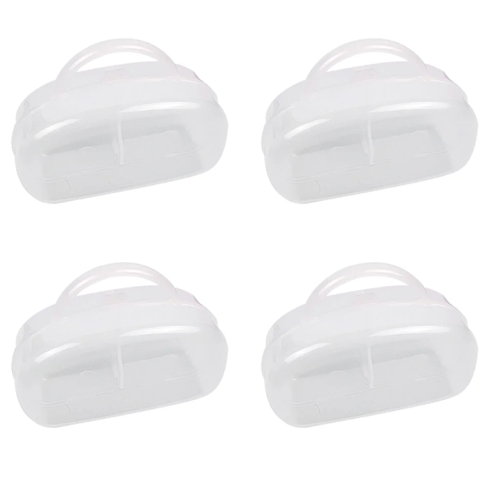 

4pcs Transparent Pacifier Case Pacifier Teething Holder Box Pacifier Pouch