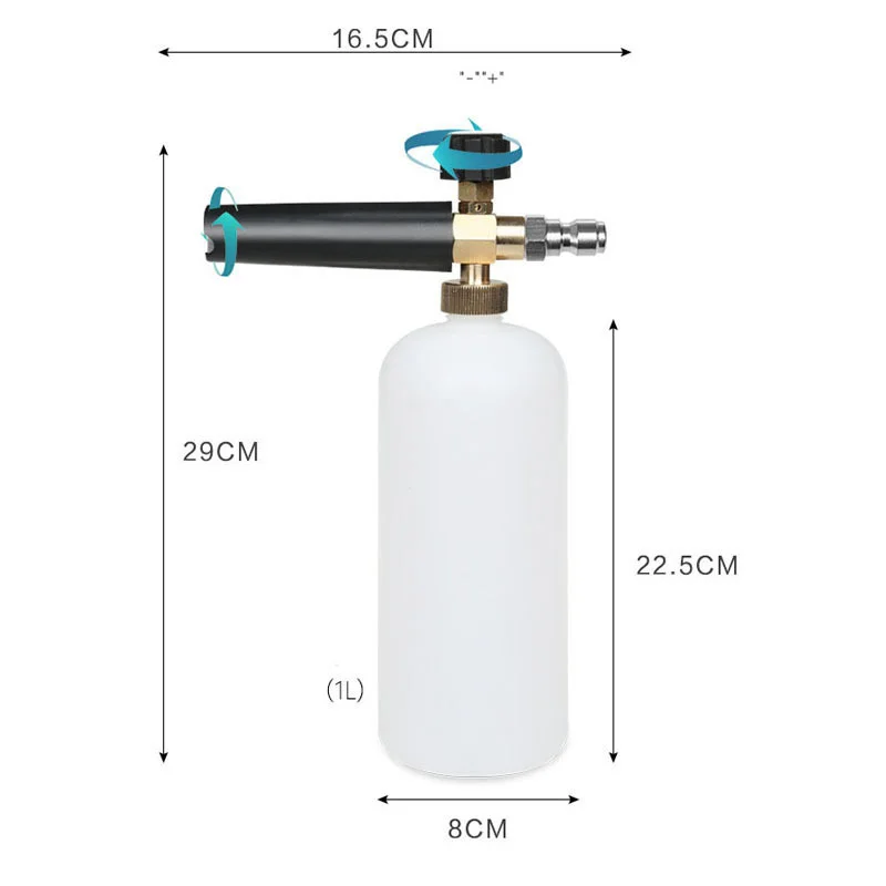 

Pressure Washer Snow Foam Lance, Pressure Washer Soap Sprayer for Karcher K Pressure Foam Gun- Brass Plastic Adapter
