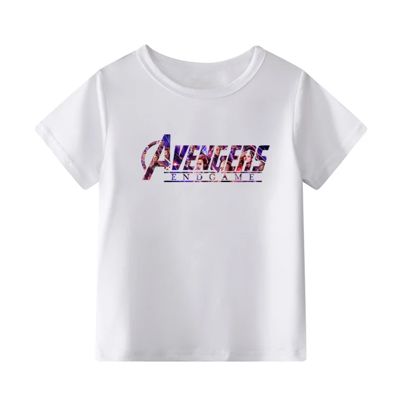 Новинка 2021 летняя детская футболка из чистого белого хлопка Марвел простые