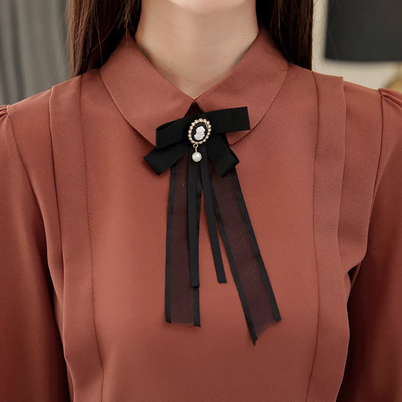 

Korean Women Blouses Fashion Flare Sleeve OL Office Chiffon Blouse Women Shirts Casual Plus Size Shirt Women Tops Camisas Mujer
