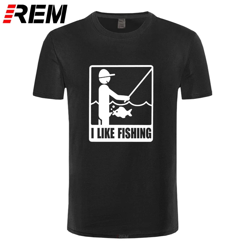 Футболка для рыбалки с забавным буквенным принтом I Like Fishing мужские футболки Humor