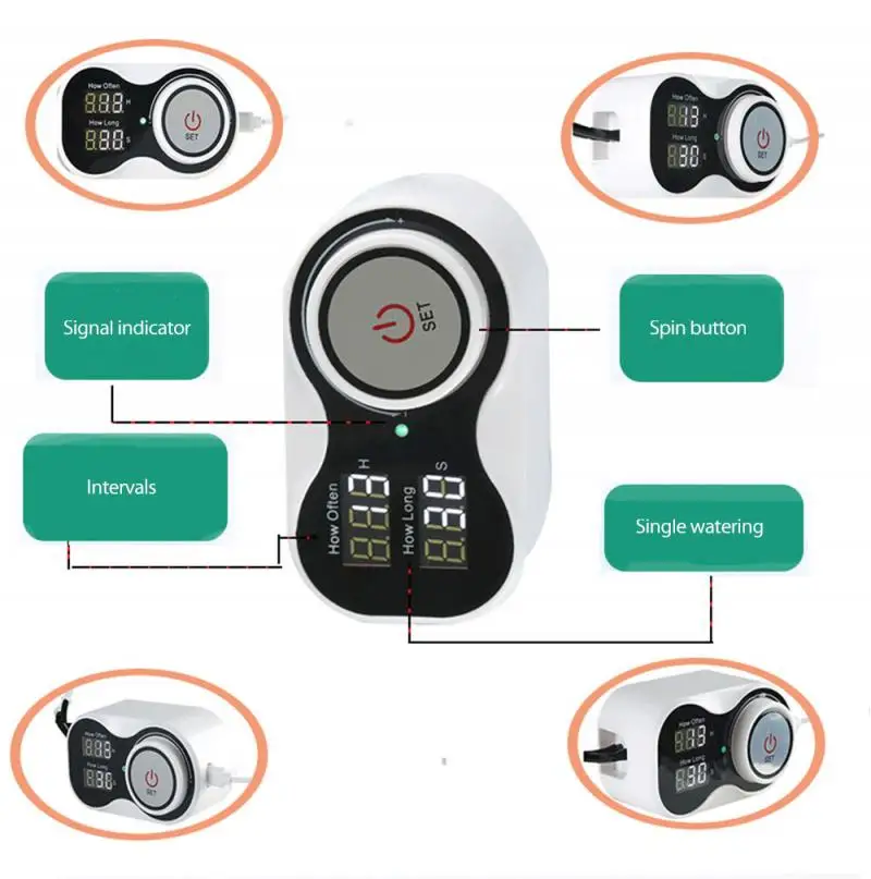 

Watering Device Automatic Irrigation Watering Controller Gardening Irrigation Tool Set Water Tap Timer-Garden Watering System