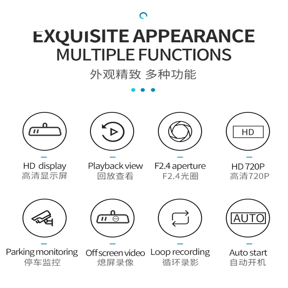 

Dash Cam Mola K6000 HD GPS Vehicle Drive Auto Video DVR Android Wifi Smart 1080P Car Camera Hidden Recorder 24H Parking