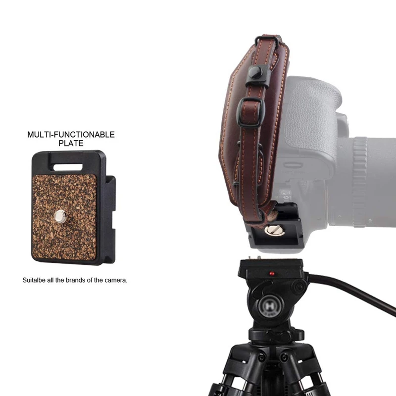 Кожаный ремешок для камеры с быстроразъемной пластиной комфортная Прокладка