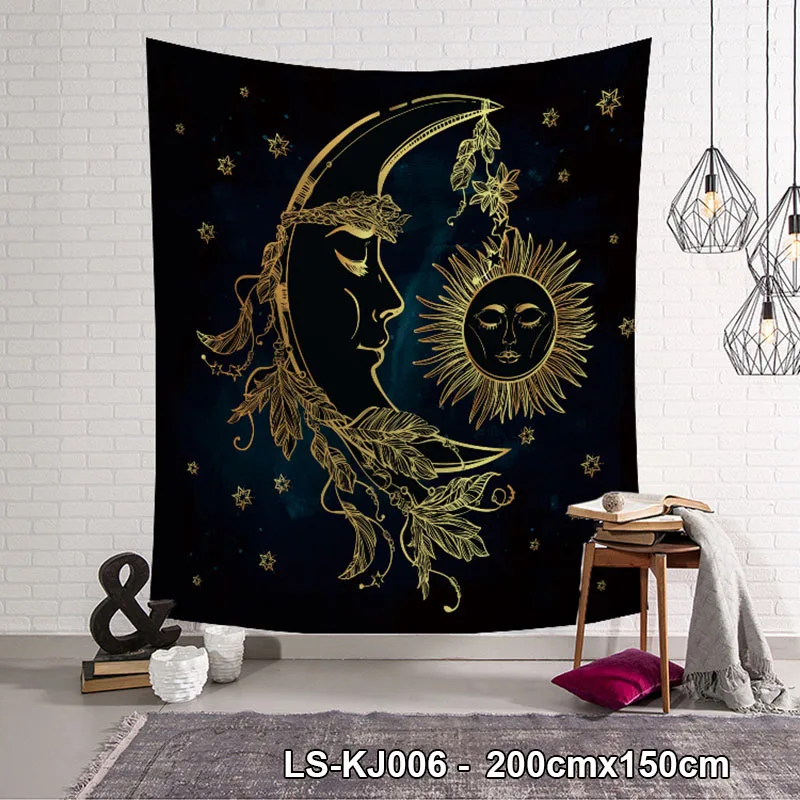 

Mandala Tapestry White Black Sun And Moon Tapestry Wall Hanging Gossip Tapestries Hippie Wall Rugs Dorm Decor Blanket ANDF889