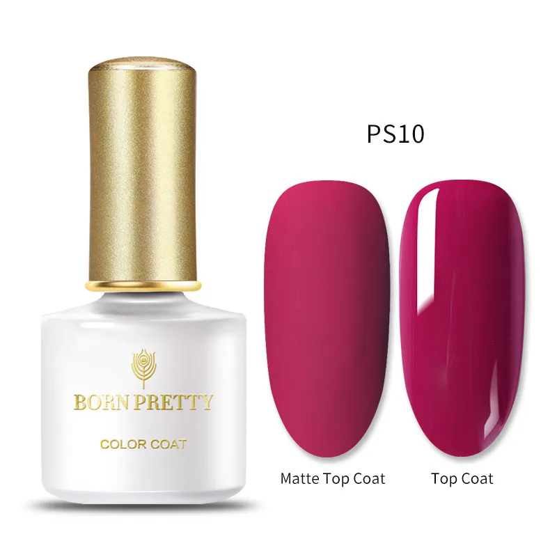 BP-PS10 BORN PRETTY Gel Polish Plum Color Semi Permanent Soak Off Gel Nail Polish 60 Colors Nail Art Gel Varnish Matt Top Coat Need 6ml - Цвет: BP-PS10