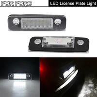 2pcs white led license plate light number plate lamp for ford fiesta v 2001 2010 fusion 2002 2012 mondeo mkii 1996 2000