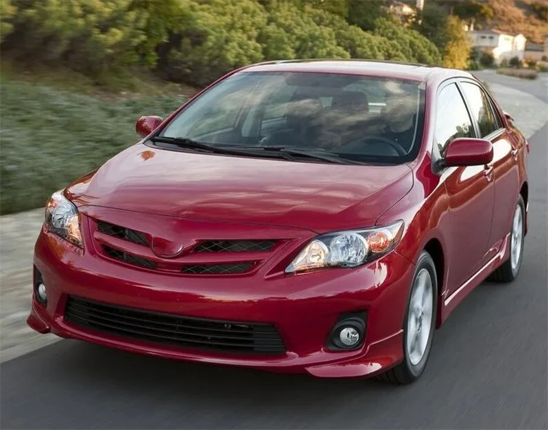 For 2 pieces/sets Car Front Bumper Splitter Lips Toyota Corolla 2011 12 13 Front Bumper Diffuser Protector Lip Body kit spoiler
