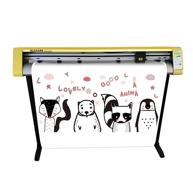 Контурный режущий плоттер с автоматической подачей 1350 мм подставкой Бесплатная