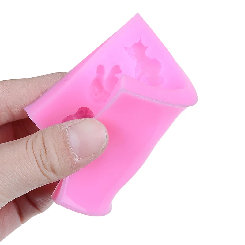 

1PCS Animal Deer Owl Squirrel Pig Shaped Fondant Silicone Mold Craft Cake Decorating Tools Chocolate Pastry Baking Mold