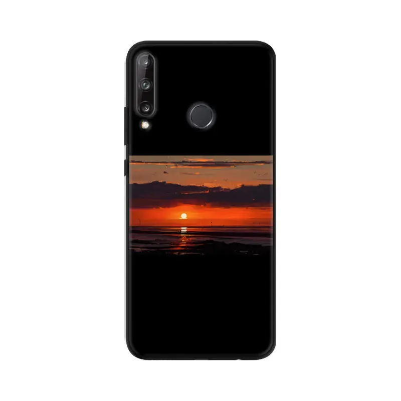Чехол для Huawei P40 Lite E силиконовый мягкий черный чехол из ТПУ телефона P 40 с волком и