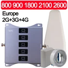 Усилитель мобильного сигнала в европейском стиле B20 B3, 5 полос, 2G, 3G, 4G, LTE, 800, 900, 1800, 2100 МГц, репитер GSM, 4G, LTE