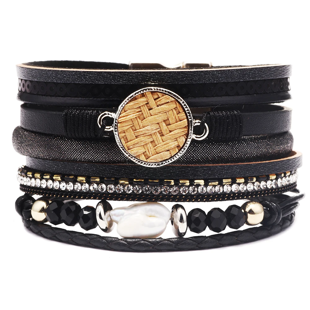 VEROMCA Европейский и американский новый многослойный кожаный металлический