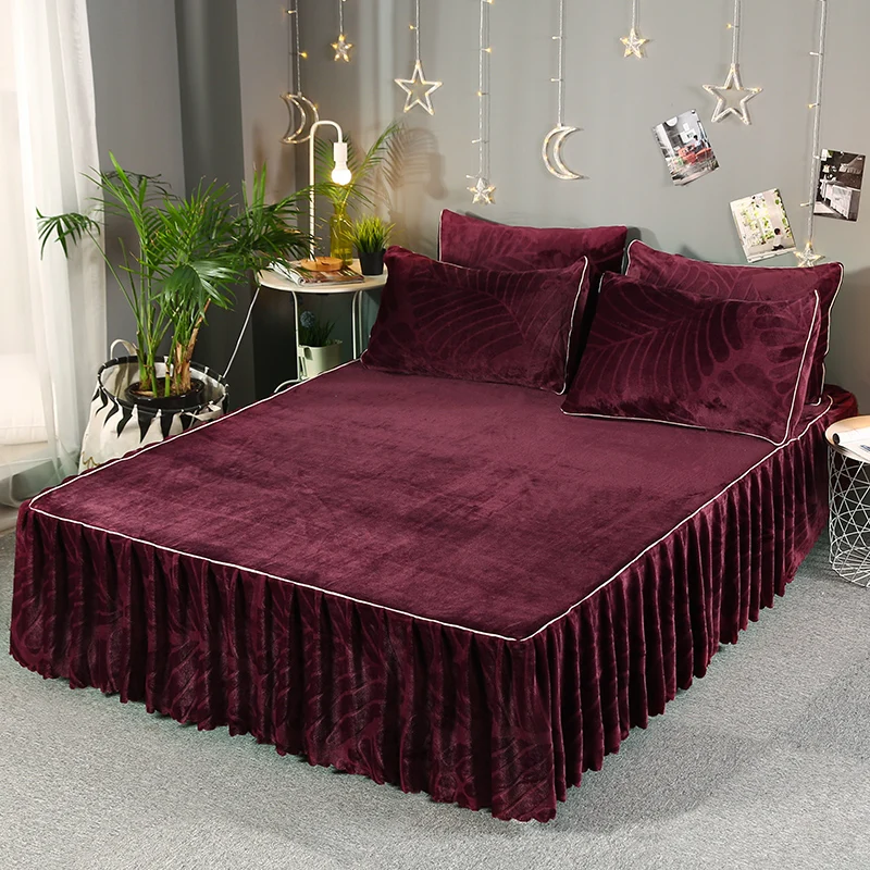 Высокое качество однотонное бархатное толстое покрывало постельное белье