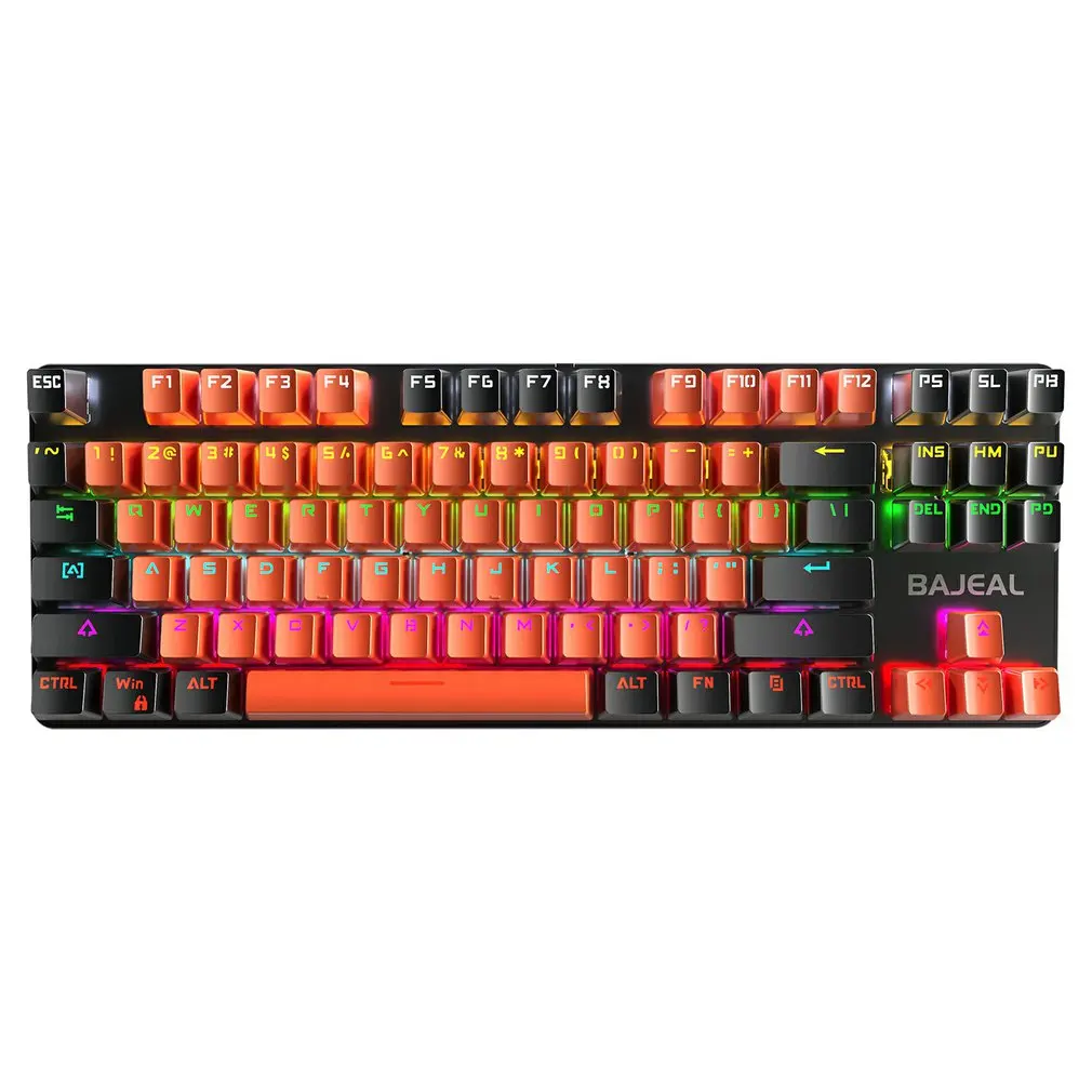 

Mechanical Keyboard 87 Keys PC Gamer Wired USB Keyboards Blue Axis Switch RGB Gaming Competitive Computer Professional Keyboard