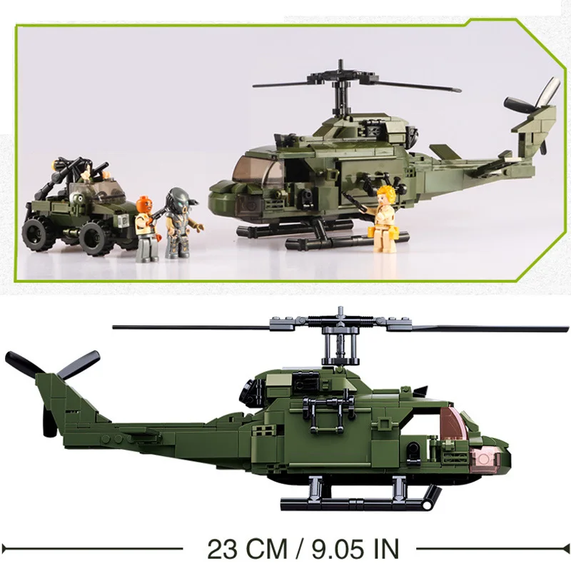 Конструктор хищник бронированный автомобиль вертолет самолет набор блоков
