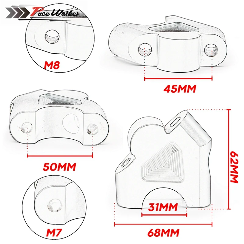 

Free Shipping Motorcycle Accessories Removable Bracket Handlebar Lifter Clamp Motorcycle Handle Llifting For BMW R1200GS ADV LC