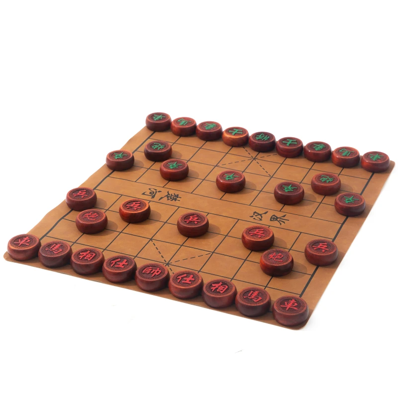 

Hardcover Fold Portable Chess Chinese Rosewood Pieces Magnet Chess Interaction Travel Board Juegos De Mesa Family Games EK50QL