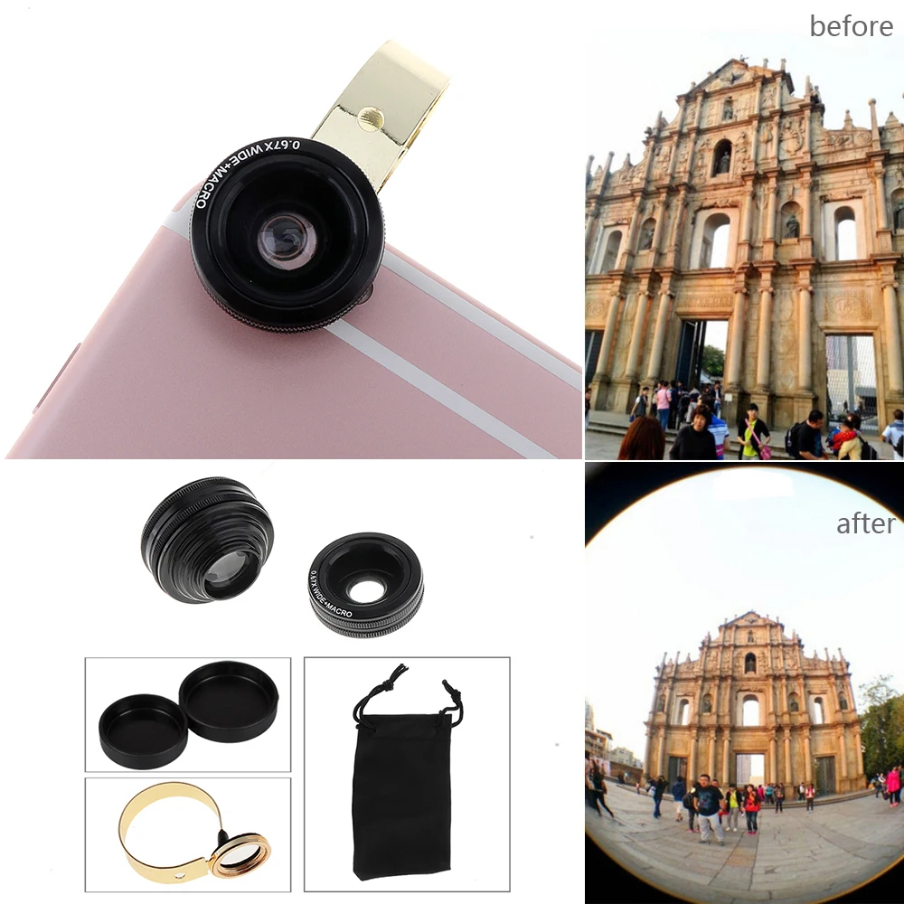 Макрообъектив рыбий глаз супер широкоугольный объектив мобильный телефон