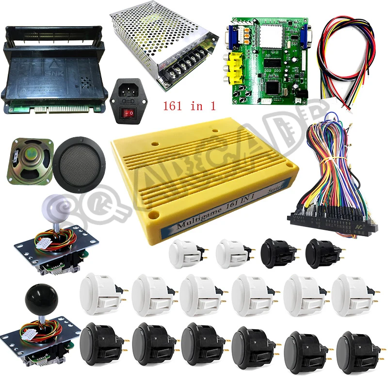 

SNK neo geo mvs 161 in 1 Multigame Cartridge 28p Jamma Game Board Diy Kit Arcade Accessories Parts Sanwa Push Button Joystick