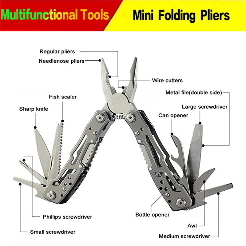 Многофункциональные инструменты тактические плоскогубцы Складная отвертка для