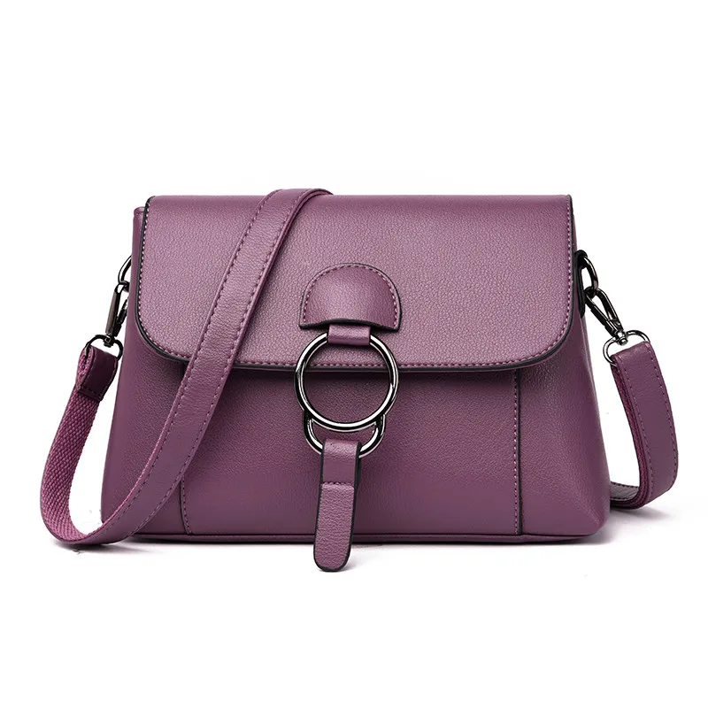 Purple Брендовые роскошные женские сумки-мессенджеры, кожаные сумки, дизайнерские модные женские сумки через плечо, сумки через плечо для женщин - Цвет: Purple