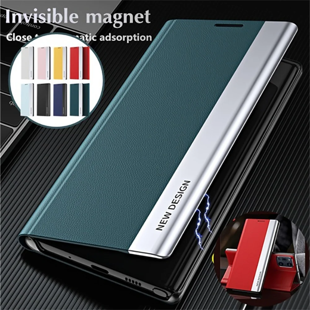 

Luxury Electroplating Bracket Phone Case For Apple Iphone 13 Pro Max Mini Flip Magnetic Leather Phone Protector Cover 2021